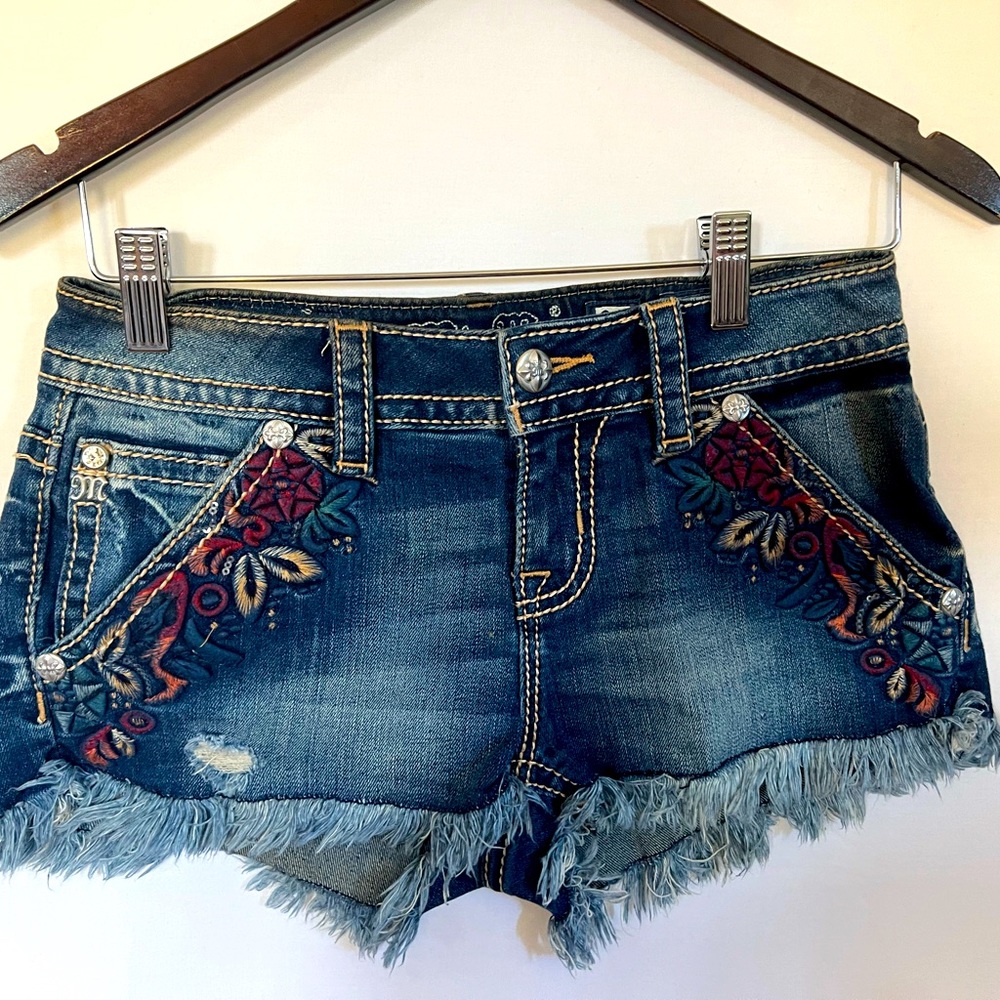 Miss me womens shorts denim floral size25